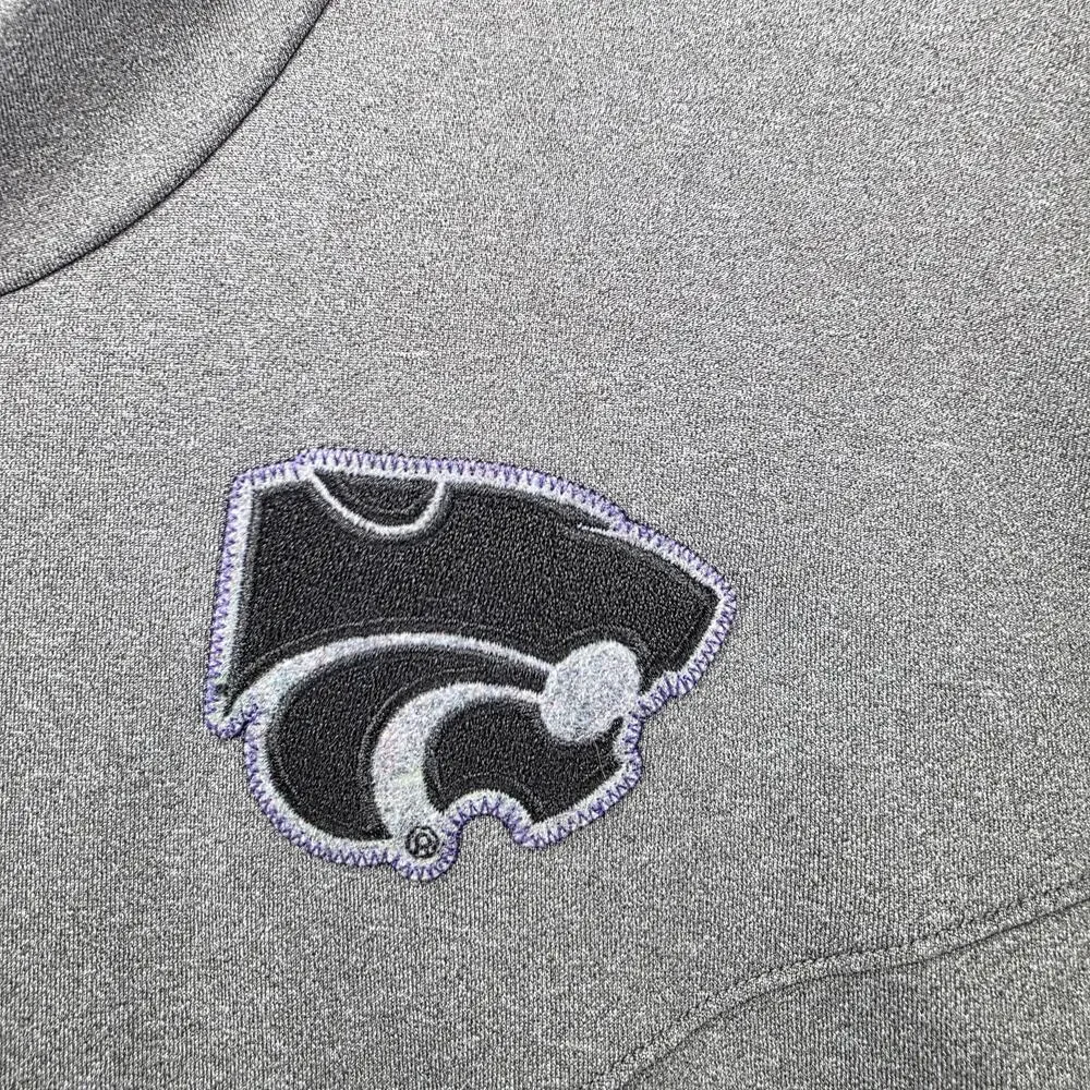 Kansas State Wildcats Shirt Hoodie Mens M Gray NCAA Football Dri-Fit Nike